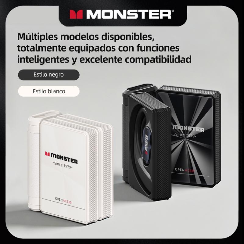 Monster Open-Ear Audífonos Inalámbricos, Bluetooth 6.0, 100 H de Duración, Compatibles con iPhone Android y Dispositivo Bluetooth, 14.2 mm Diafragmas, Para Gimnasio, Estudio y Trabajo - Regalo de Primera Elección