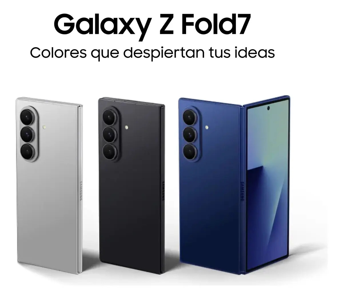 📱 Celular Samsung Galaxy Z Fold7 5G Desbloqueado, 12GB RAM+256GB / 12GB RAM+512GB, Pantalla Interior 8" Dynamic AMOLED 120Hz, Pantalla Externa 6.3", Galaxy AI, IP48, Cámara 200MP