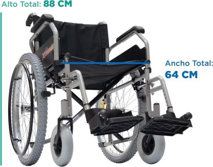 Silla de Ruedas Activ Xtreme ReActiv, Brazos FlipUp y Descansapies Desmontables/Abatibles, R8x2", Rin Aluminio R24x1.75" Neum, T. Nylon, Bruma (Gris Claro)