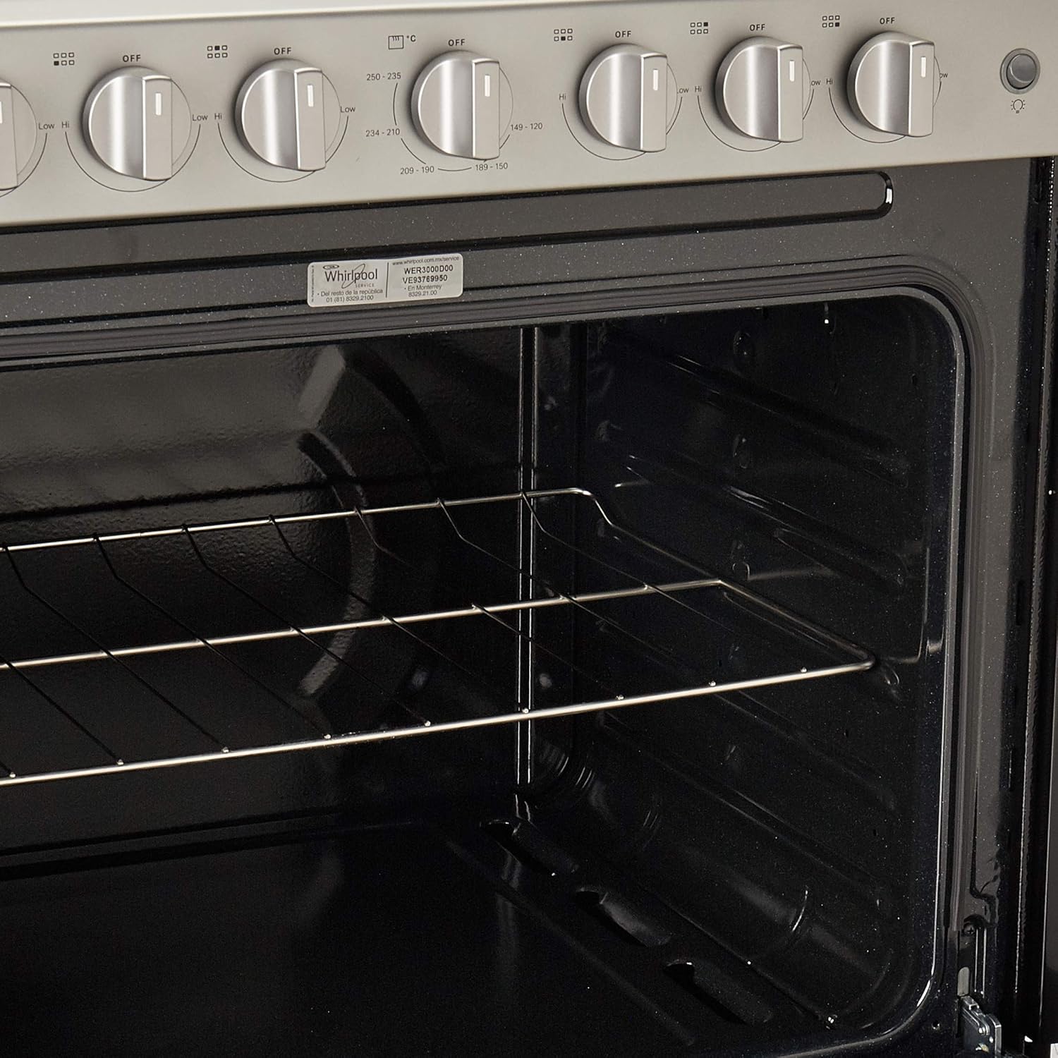 Whirlpool WER-3000D Estufa Gris Con Acentos En Cromo