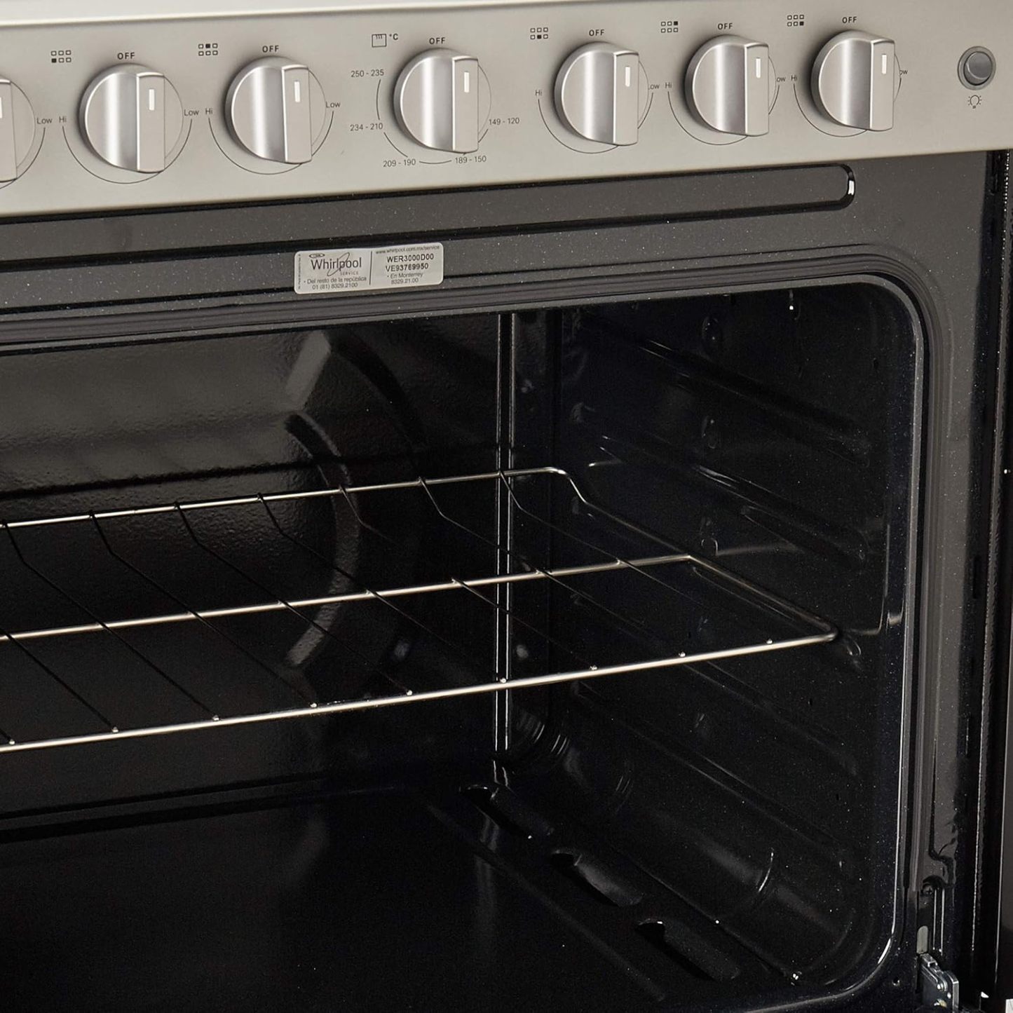 Whirlpool WER-3000D Estufa Gris Con Acentos En Cromo