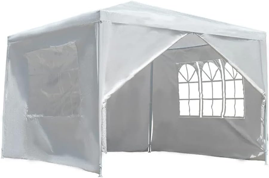 VANLIG | Toldo Carpa Armable 3x3mts |con Paredes Laterales Ventanas | para Fiesta