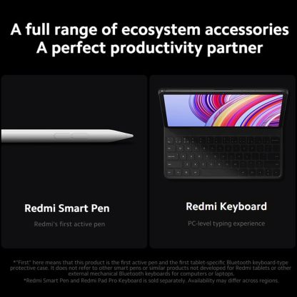 Xiaomi Redmi Pad Pro WiFi Version 12.1" Octa Core Global ROM 10000mAh Bluetooth 5.3 8MP Dual Camera + (33w Dual USB Fast Auto Combo) (Ocean Blue, 256GB + 8GB)