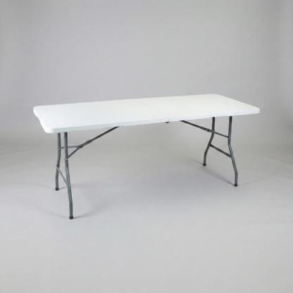 Mesa Plegable de Plástico Resistente Color Blanca 180 centimetros