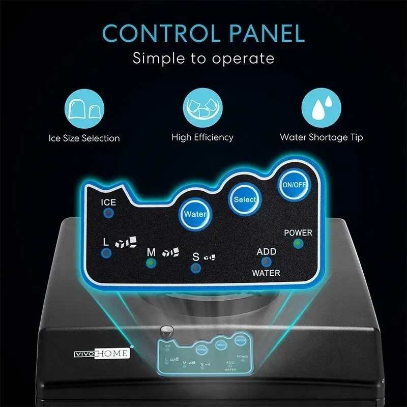 Máquina para hacer cubitos de hielo 2 en 1 para encimera, 48 libras/día con máquina combinada con dispensador de agua