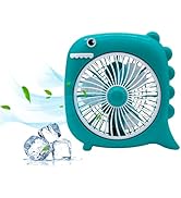 Dosyu Ventilador de Mesa con Diseño Infantil 2 Velocidades Para Niños (Dinosaurio)