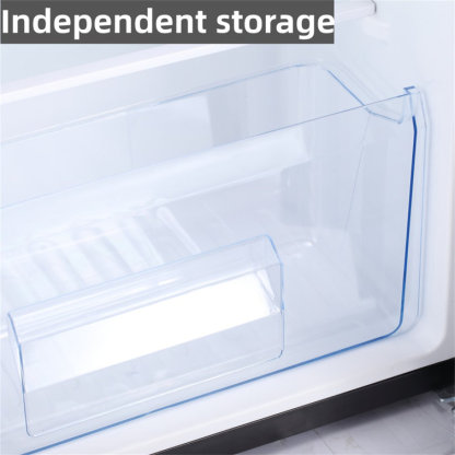 R.W.FLAME Double Door 3.2 Cu. Ft. Compact Refrigerator Mini Fridge with Freezer