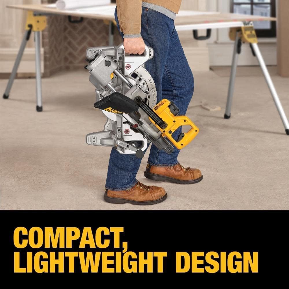 DEWALT Sierra de Inglete Telescópica Inalámbrica 20V MAX* 7-1/4 Pulgadas sin bateria incluida DCS361B