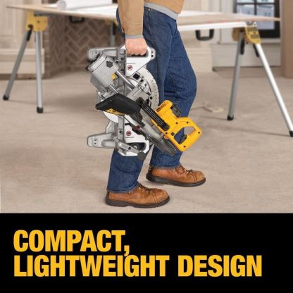 DEWALT Sierra de Inglete Telescópica Inalámbrica 20V MAX* 7-1/4 Pulgadas sin bateria incluida DCS361B