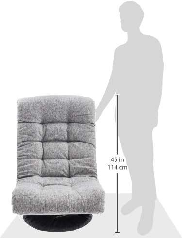 Amazon Basics - Silla giratoria de espuma con reposacabezas, ajustable, color gris