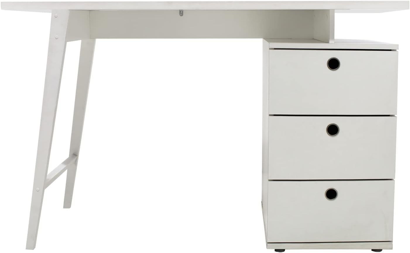 MUNDO IN MUEBLES Escritorio Milano Minimalista | Ideal para Home Office y Estudios | con Cajones y Montaje Sencillo | Estructura Robusta Que Soporta hasta 25 Kg | Gran Espacio de Almacenamiento