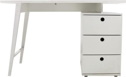 MUNDO IN MUEBLES Escritorio Milano Minimalista | Ideal para Home Office y Estudios | con Cajones y Montaje Sencillo | Estructura Robusta Que Soporta hasta 25 Kg | Gran Espacio de Almacenamiento