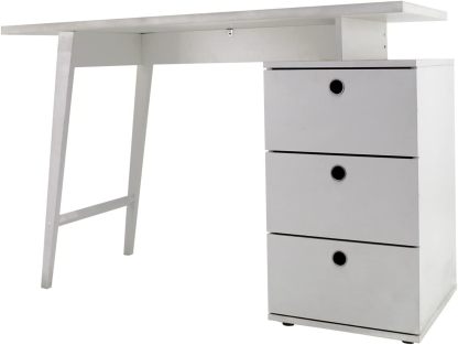 MUNDO IN MUEBLES Escritorio Milano Minimalista | Ideal para Home Office y Estudios | con Cajones y Montaje Sencillo | Estructura Robusta Que Soporta hasta 25 Kg | Gran Espacio de Almacenamiento
