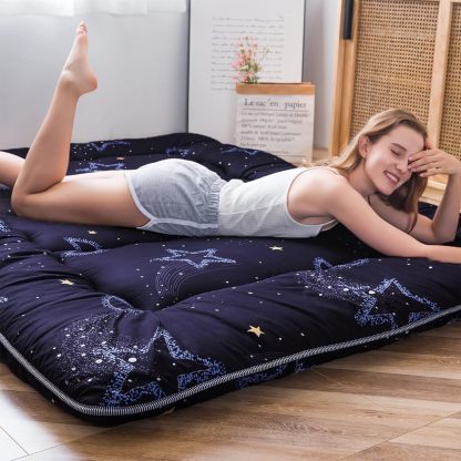 MAXYOYO - Puf plegable para sofá, cama, colchón de piso para adultos, extra grueso, 6 pliegues, sofá para recámara, sala de estar, beige, 135 x 240 cm