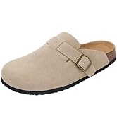 Zuecos para Mujer de Gamuza de Piel Suave, Sandalias Casuales para Mujer y Hombre, Zapatos de Cóm...