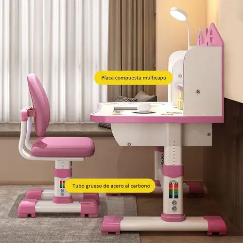 Juego De Silla Y Escritorio De Altura Ajustable Para Niños