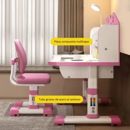 Juego De Silla Y Escritorio De Altura Ajustable Para Niños