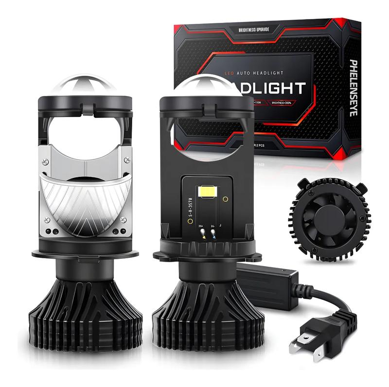 【Superbrillo】Proyector láser H4 HyperFocus Alto/Bajo 22000LM Kit PhenlesEye- Luz blanca 6500K, IP68, Canbus