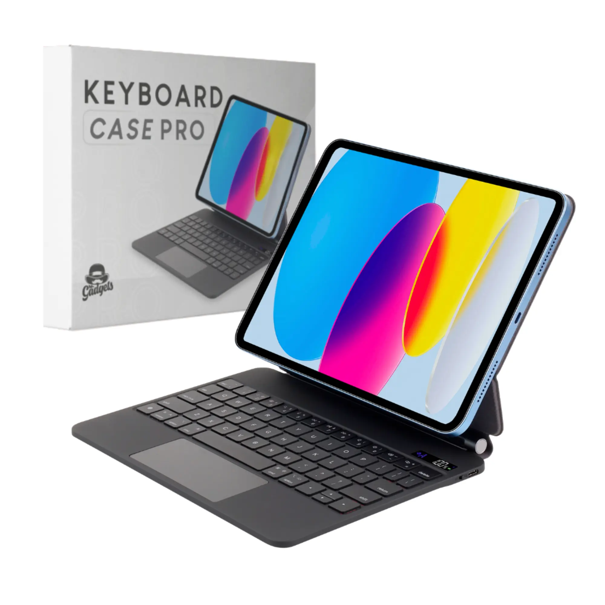 Mr. Gadgets Keyboard Case Pro Compatible Para iPad Funda Teclado Rgb En Español Ñ Magnética Teclado Mágico Conexión Inalambrica