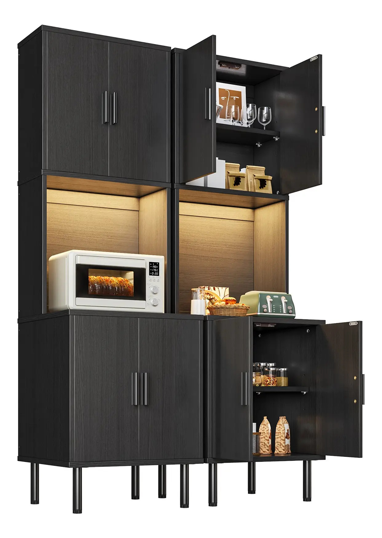 Rack Mueble Organizador Multiusos Cocina Moderno Microondas