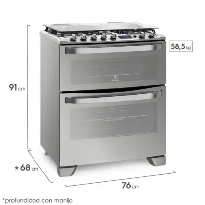 Cocina Doble Horno Gas-Gas Electrolux 76dxr