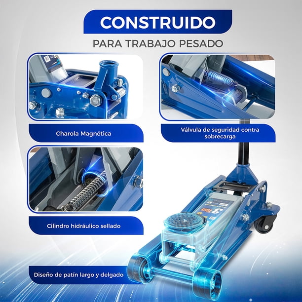 Gato Hidráulico de Patín Hantec 3 Toneladas Automotriz
