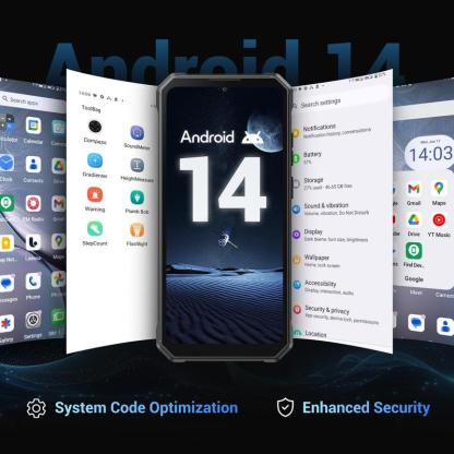 Smartphone robusto FOSSIBOT F105 desbloqueado, Android 14, batería de 10300 mAh, almacenamiento de 12+64/128 GB, pantalla FHD de 6,75", cámara de 8 MP+20 MP, IP68/IP69K, resistente al agua, 4G, doble SIM, OTG (no compatible con AT&T, Cricket, Verizon, Spr