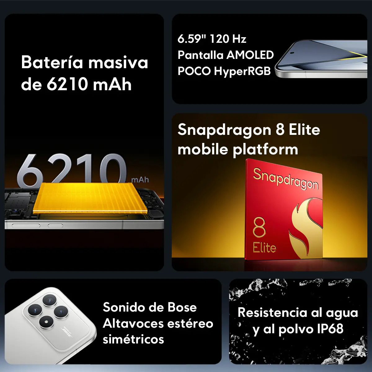 Celular Xiaomi Poco F8 Pro 5g 256 Gb Rom 12 Gb Ram Azul