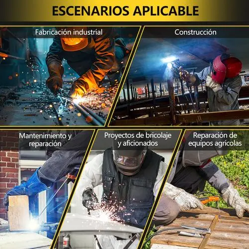 Soldadora Inverter Portátil MMA 110V, Tecnología IGBT, Pantalla Digital LED, Ligera, Función Antiadherente, Incluye Guantes, Ideal para Bricolaje y Reparación