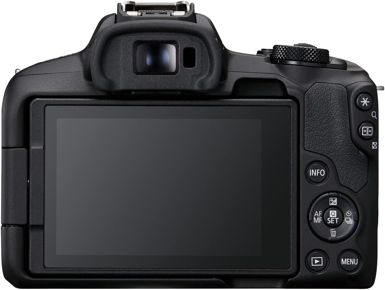 Canon EOS R50 Cámara de vlogging sin Espejo (Negro) con RF-S18-45mm F4.5-6.3 es Lente STM, 24.2 MP, Video 4K, detección y Seguimiento de Temas, Compacto, conexión de Smartphone, creador de Contenido