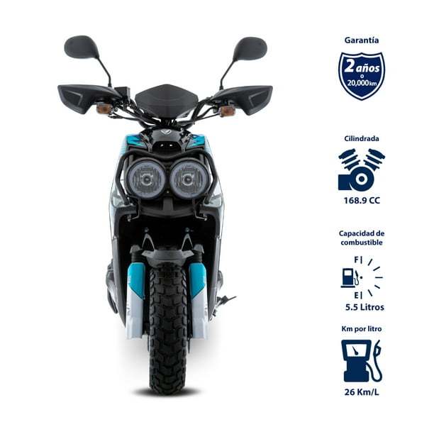 Motoneta Scooter Italika WS175 SPORT NEGRO AZUL ITALIKA Motoneta