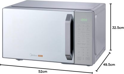 Midea MMDXG11S2MG Horno de Microondas Talent Grill 1.1 Pies Cúbicos (31L) Silver Mirror
