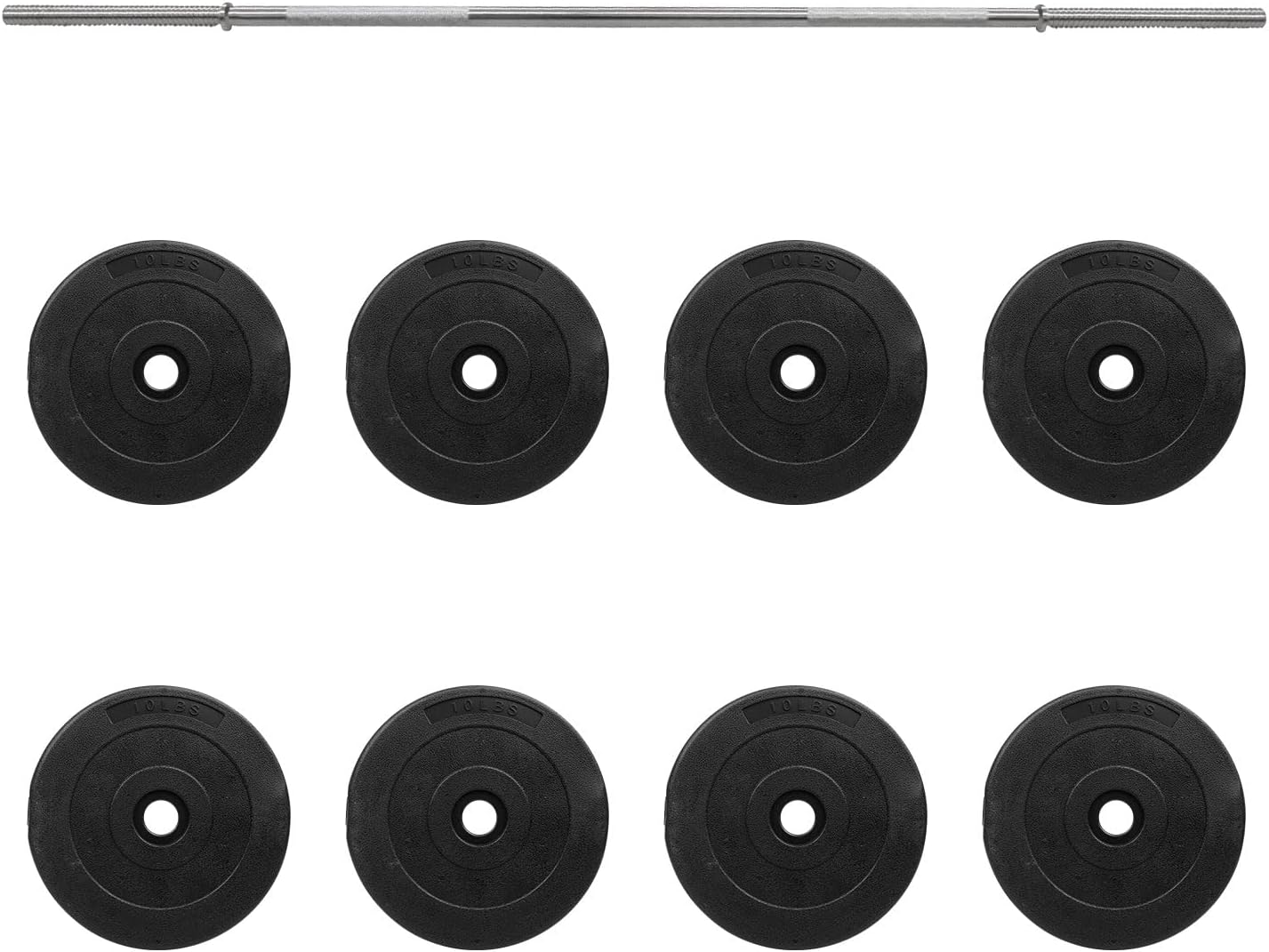 Altera Banco para Pesas Multiposiciones con Kit de 8 Discos de 10 lbs y Barra Recta