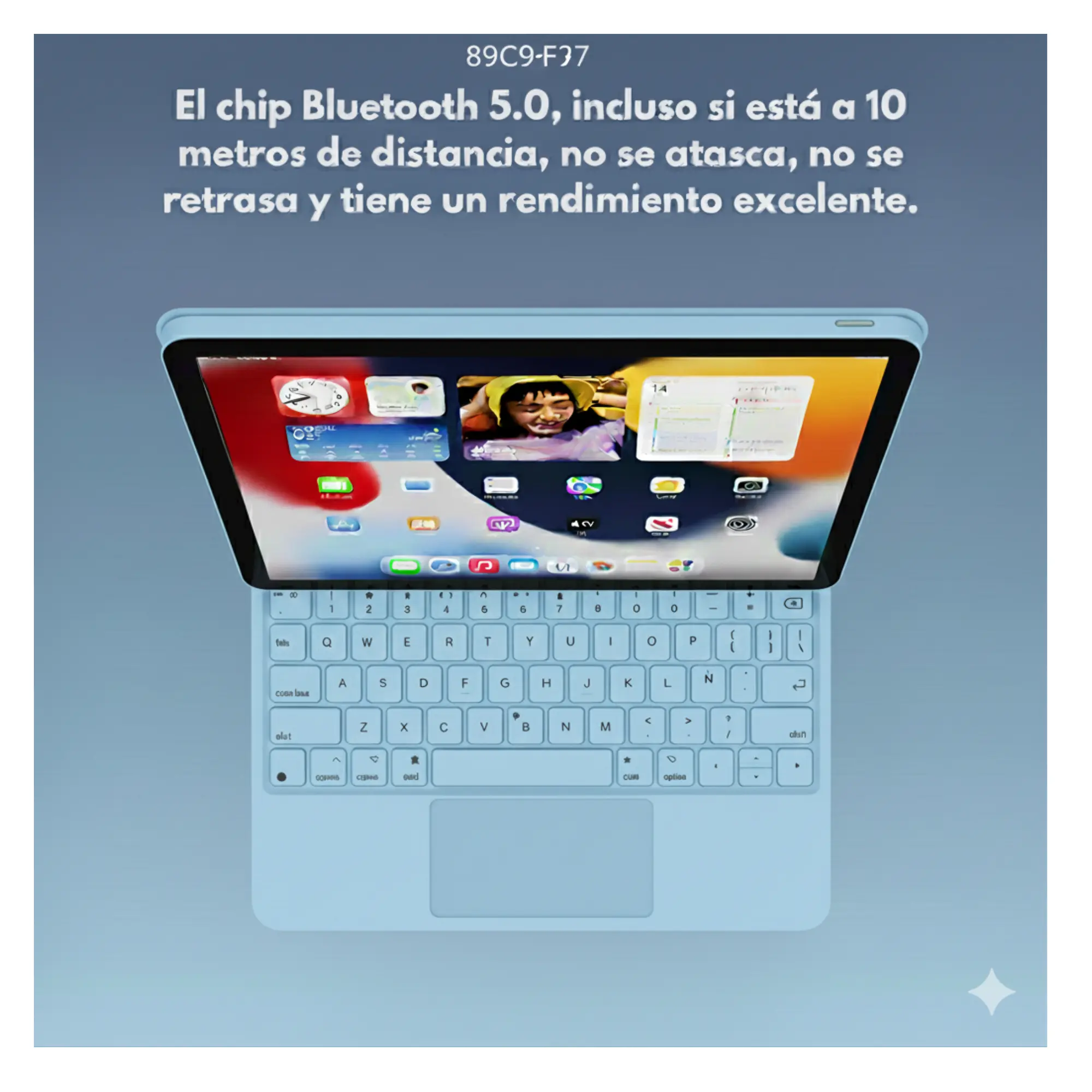Mr. Gadgets Keyboard Case Pro Compatible Para iPad Funda Teclado Rgb En Español Ñ Magnética Teclado Mágico Conexión Inalambrica