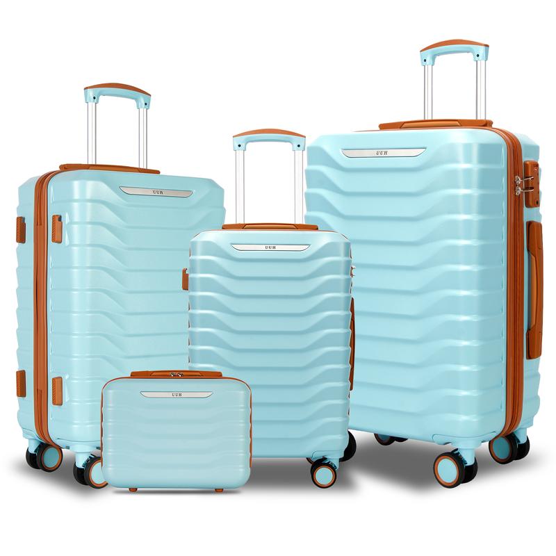 Juegos de equipaje (4 piezas) con cerraduras TSA - maleta para viaje, equipaje rígido, cerradura TSA, ruedas giratorias, carcasa rígida, ligero