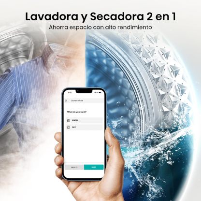 Lavasecadora Inverter Hisense 15 Kilos Carga Frontal Gris WD3S1543BT