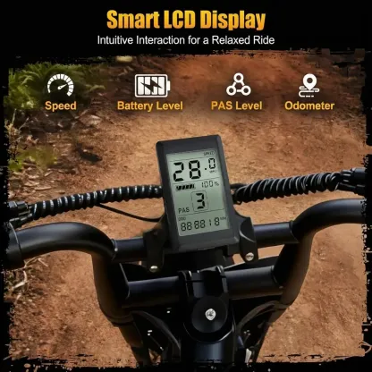 ⚡ESKUTE V100 Bicicleta Eléctrica para Adultos, Llantas Gruesas Fat‑Tire 16" Todoterreno, Motor Pico 1500W, Batería 48V 13Ah Larga Autonomía, Velocidad 45 km/h, Doble Suspensión, Ideal para Desplazamientos y Camping