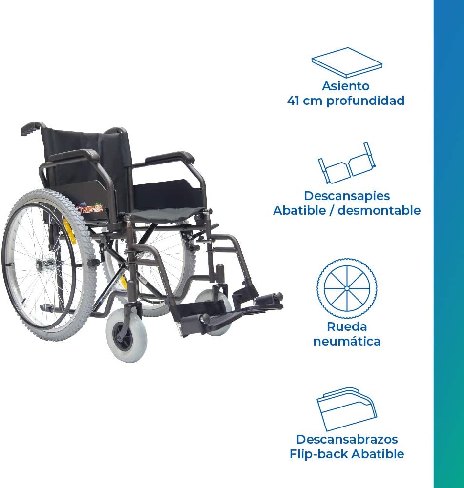 Silla de Ruedas Activ Xtreme ReActiv, Brazos FlipUp y Descansapies Desmontables/Abatibles, R8x2", Rin Aluminio R24x1.75" Neum, T. Nylon, Bruma (Gris Claro)