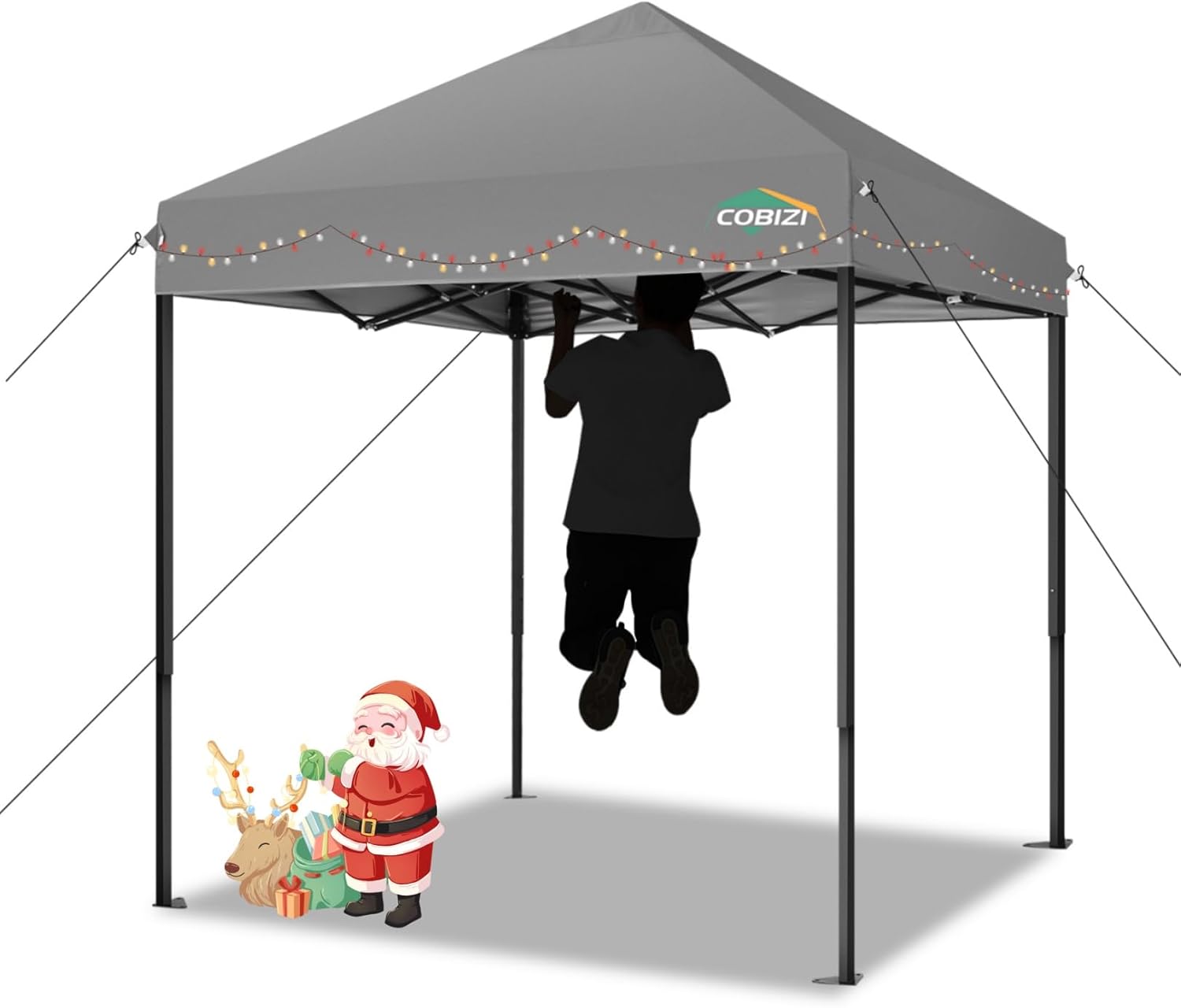 COBIZI - Toldo desplegable de 10 x 20 Pulgadas con 6 Paredes Laterales, toldo Impermeable para Eventos al Aire última intervensión, UPF 50+ cenador portátil para Fiestas, Playa, Camping, Boda,