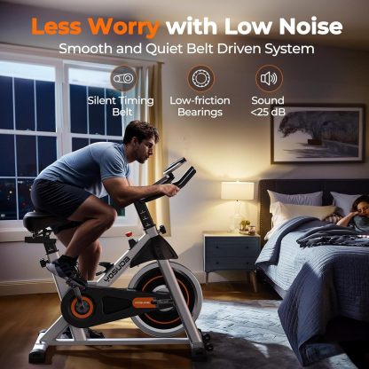 YOSUDA Bicicleta estática de ciclismo para interiores / imán, bicicleta de bicicleta con soporte para iPad y cojín de asiento cómodo