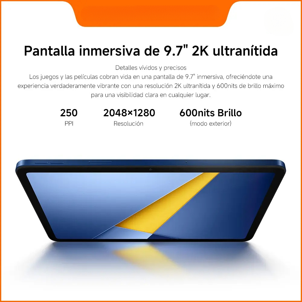 POCO Pad C1 | Pantalla cristalina de 9.7" y 2K a 120Hz | Batería de 7600mAh (típ) | Snapdragon 6s 4G Gen 2 | Impulsado por Xiaomi HyperOS 3