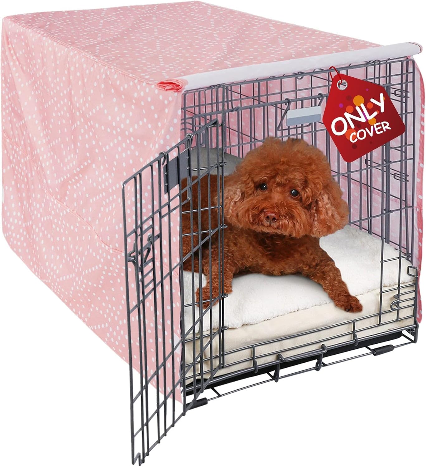Explore Land Funda para jaula de perro de 42 pulgadas, funda de poliéster duradera para perrera de mascotas, ajuste universal para jaula de perro de alambre 1 (negro)
