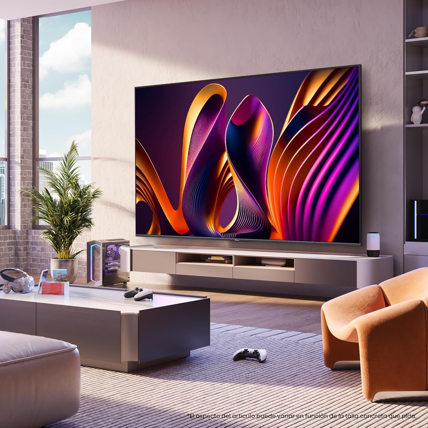 Hisense Pantalla QLED de 43" 43QD6N Google TV Works with Alexa 2024