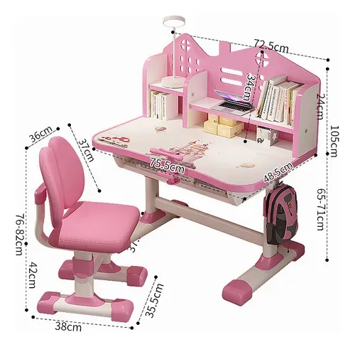 Juego De Silla Y Escritorio De Altura Ajustable Para Niños