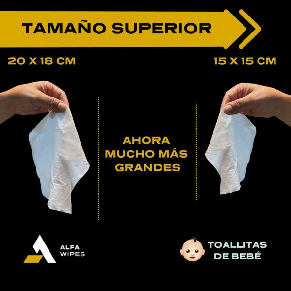 Alfa Wipes Toallitas Humedas para Adulto Extra Grandes y Gruesas, Desechables en Inodoro, Libres de Fragancias, Hipoalergénicas, con Aloe, Vitamina E, Manzanilla | 6 paquetes con 50 toallitas c/u (300 Toallitas)