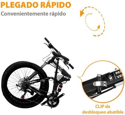 Bicicleta Montaña Plegable Bike Teche Frenos Tipo Shimano 21v Rodada 26