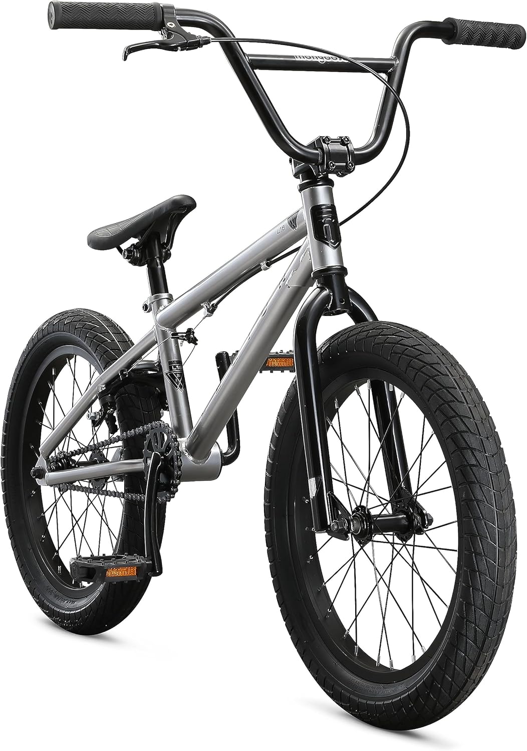 Mongoose Legion Freestyle Sidewalk Bicicleta BMX para niños y principiantes a usuarios avanzados, ruedas de 16-20 pulgadas (40.64 cm - 50.80 cm), marco de acero Hi-Ten, Micro Drive 25x9T engranaje BMX