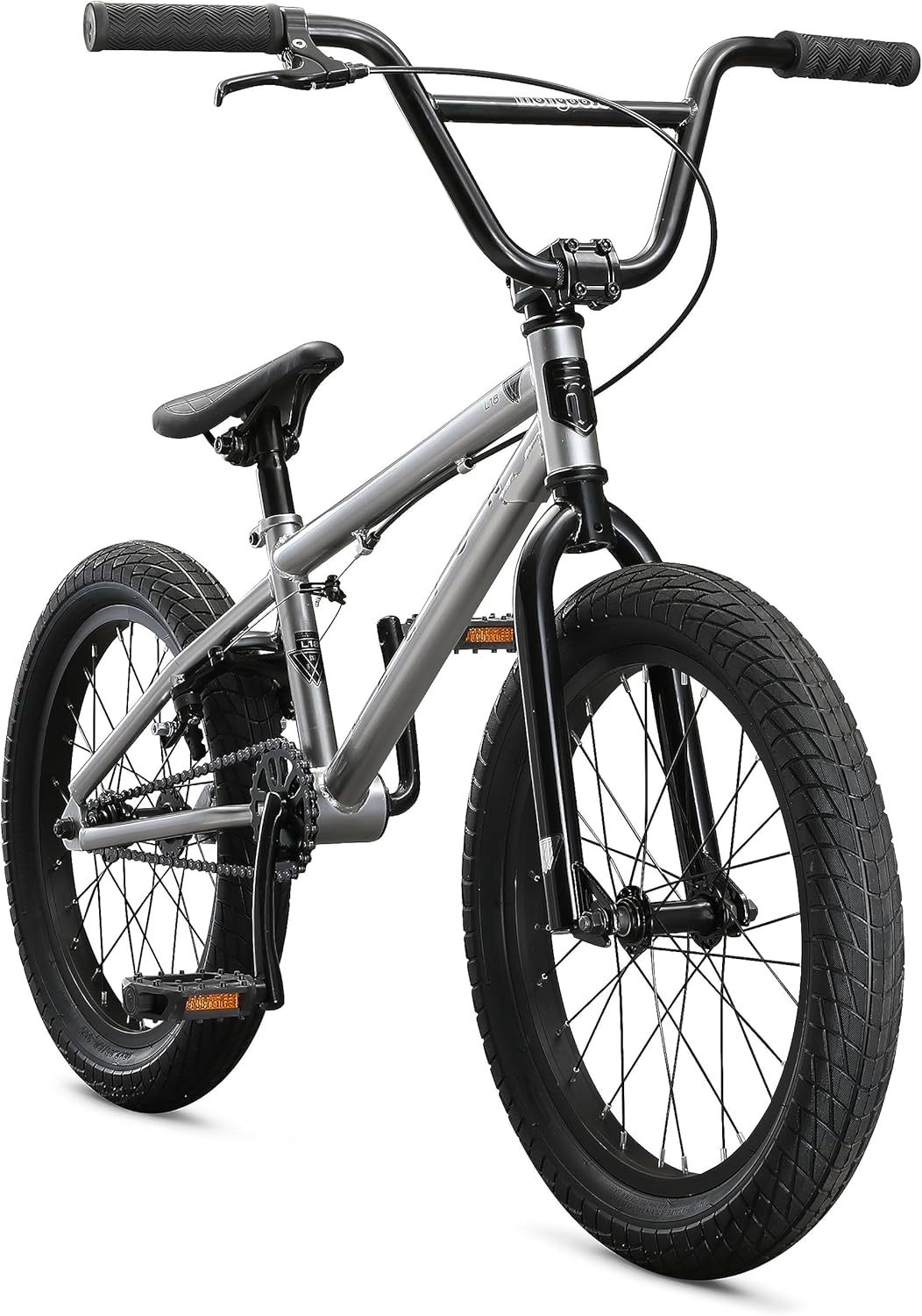 Mongoose Legion Freestyle Sidewalk Bicicleta BMX para niños y principiantes a usuarios avanzados, ruedas de 16-20 pulgadas (40.64 cm - 50.80 cm), marco de acero Hi-Ten, Micro Drive 25x9T engranaje BMX