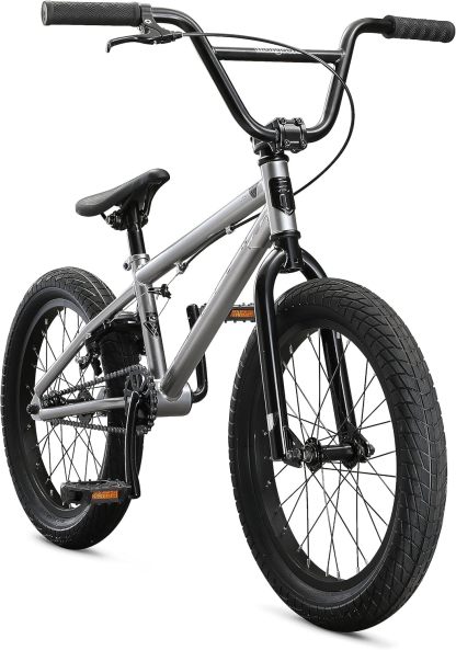Mongoose Legion Freestyle Sidewalk Bicicleta BMX para niños y principiantes a usuarios avanzados, ruedas de 16-20 pulgadas (40.64 cm - 50.80 cm), marco de acero Hi-Ten, Micro Drive 25x9T engranaje BMX