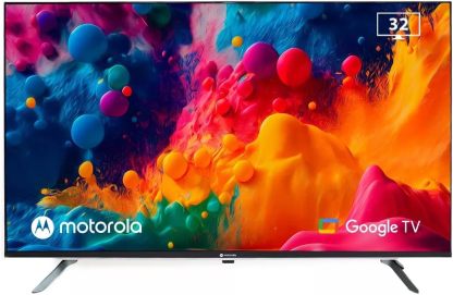 Motorola Google TV 32" HD LED Smart TV Android 720p Google Assistant Netflix Youtube Compatible MOT32HLE11 2024 Model Negro Bezel